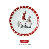 Nordic Creative Santa Claus Ceramic Cutlery Set Ceramic Dinner Plate Snack Plate Home Teapot Cup Sealed Jar Christmas Gift