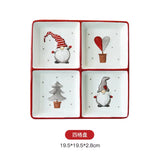 Nordic Creative Santa Claus Ceramic Cutlery Set Ceramic Dinner Plate Snack Plate Home Teapot Cup Sealed Jar Christmas Gift