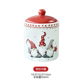 Nordic Creative Santa Claus Ceramic Cutlery Set Ceramic Dinner Plate Snack Plate Home Teapot Cup Sealed Jar Christmas Gift