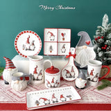 Nordic Creative Santa Claus Ceramic Cutlery Set Ceramic Dinner Plate Snack Plate Home Teapot Cup Sealed Jar Christmas Gift