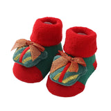 Christmas Baby Socks for Girls Boys Non-Slip Floor Socks Cute Cartoon Animal Baby Xmas Cotton Sock
