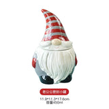 Nordic Creative Santa Claus Ceramic Cutlery Set Ceramic Dinner Plate Snack Plate Home Teapot Cup Sealed Jar Christmas Gift